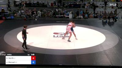 145 lbs Cons 32 #1 - Kyler North, Utah vs Jonah Manuel, Missouri