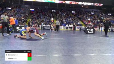 120 lbs Quarterfinal - Conrad Simmers, Glendale vs Chase Kuzma, Corry