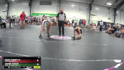 101 lbs Round 3 (4 Team) - Xavier Mance, Level Up Wrestling vs John Cheney IV, Team Hard Work