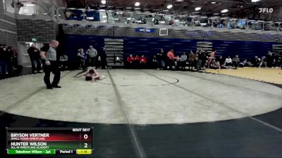 95 lbs Cons. Semi - Hunter Wilson, All In Wrestling Academy vs Bryson Vertner, Small Town Wrestling