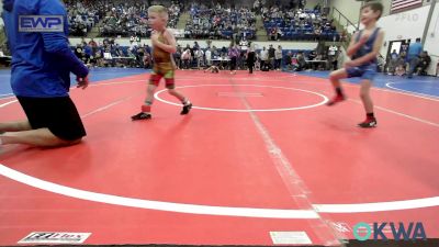 46 lbs Consi Of 8 #2 - Hendrix Blevins, Vinita Kids Wrestling vs Nisaiah Davis, Black Fox Wrestling Club