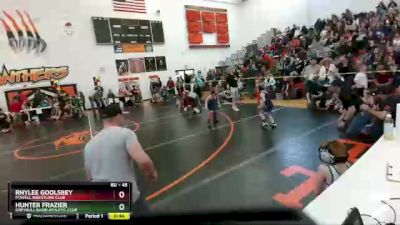 45 lbs Semifinal - Hunter Frazier, Greybull Basin Athletic Club vs Rhylee Goolsbey, Powell Wrestling Club