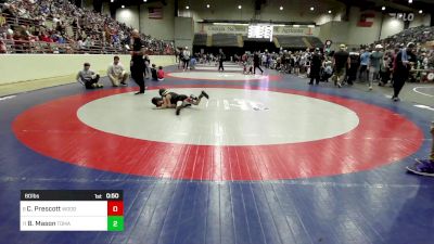 60 lbs Round Of 16 - Carter Prescott, Woodland Wrestling vs Bailey Mason, Tomahawk Wrestling Club