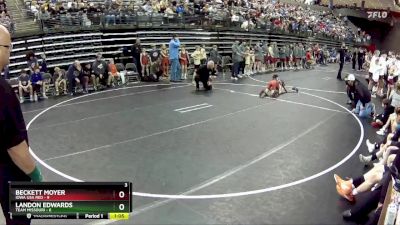 70 lbs Quarterfinals (8 Team) - Beckett Moyer, Iowa USA Red vs Landon Edwards, Team Missouri