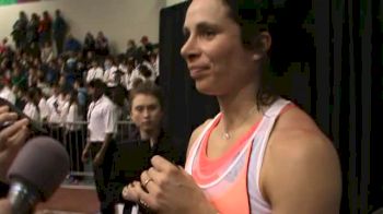 Jenn Suhr after vaulting at 2014 New Balance GP