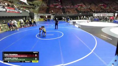 81 lbs Cons. Semi - Eva Cigarroa, Imperial Valley Panthers Wrestling vs Loveah Ayala, Manteca Cobras Wrestling Club