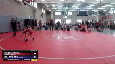 56 lbs Round 3 - Kyler Blaisdell, Brothers Of Steel vs Dallas Gomez, Mountain Man Wrestling Club