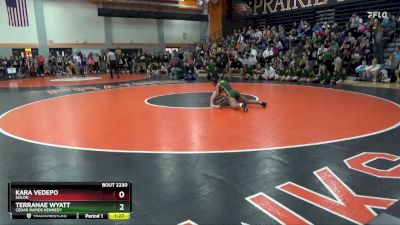 100 lbs Quarterfinal - Terranae Wyatt, Cedar Rapids Kennedy vs Kara VeDepo, Solon