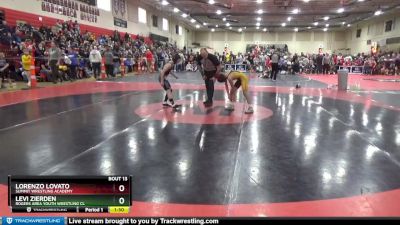 80 lbs Champ. Round 1 - Levi Zierden, Rogers Area Youth Wrestling Cl vs Lorenzo Lovato, Summit Wrestling Academy