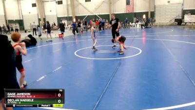 70 lbs Round 3 (8 Team) - Declan Naegele, JR Titans vs Gage Jameson, Kearney Matcats - Blue