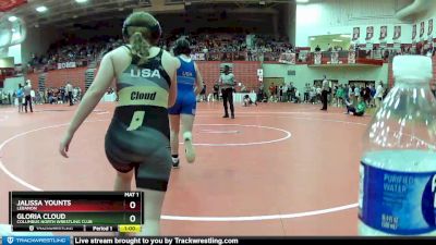 109 lbs Champ. Round 1 - Jalissa Younts, Lebanon vs Gloria Cloud, Columbus North Wrestling Club