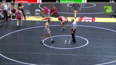 197 lbs quarter-finals Jace Bennett Cornell vs. Chris Penny VT