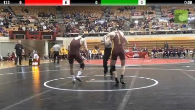 133 lbs round1 Cody Brewer OU vs. Nick Wilcox Bloomsburg