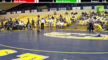 133 lbs match Matt Manely Mizzou vs. Mack McGuire Kent State