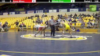 125 lbs match Korey Mines Edinboro vs. Alfredo Gray Kent State