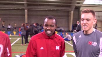 Nebraska DMR men crossing their fingers that they qualified for NCAAs