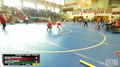 147 Boys Cons. Round 2 - Jacob Vazquez, Steele Canyon vs Kevin Cheeseman, Mt. Carmel