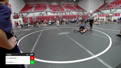 92 lbs Final - Gage Hollowell, Elgin Wrestling vs Ryken Kraft, Bridge Creek Youth Wrestling