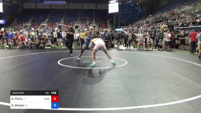 132 lbs Rnd Of 64 - Austin Paris, Utah vs Spencer Mosier, Kansas