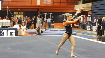 Amber See Scores 9.925 on Floor for Illinois on Senior Night