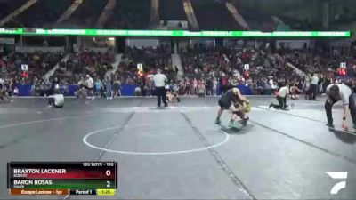 120 lbs Semifinal - Baron Rosas, Maize vs Braxton Lackner, Bobcat