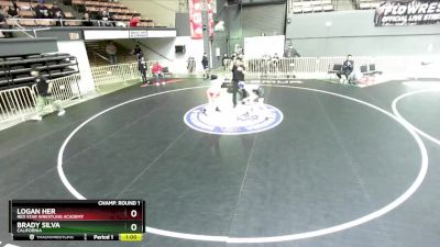 92 lbs Champ. Round 1 - Logan Her, Red Star Wrestling Academy vs Brady Silva, California