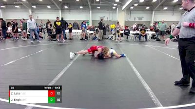 88 lbs Round 6 (10 Team) - Zachary Leto, Florida Scorpions vs Jack Engh, 84 Athletes