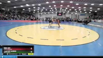 132 lbs Quarterfinal - Ben Sim, James Madison vs Carter Harris, Battlefield