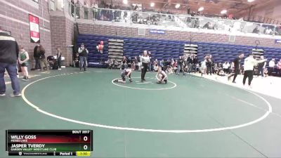 90 lbs Semifinal - Willy Goss, Moses Lake vs Jasper Tverdy, Garden Valley Wrestling Club