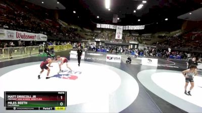 132 lbs Cons. Round 3 - Miles Reeth, California vs Matt Driscoll Jr, Fremont High School Wrestling