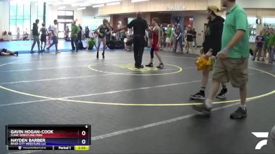 106 lbs Cons. Round 1 - Gavin Hogan-cook, Clinic Wrestling FXBG vs Hayden Barber, River City Wrestling LLC