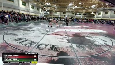 150 lbs 7th Place Match - Zachary Bell, Heights Wrestling Club vs Brodon Adams, Coyote Wrestling Club