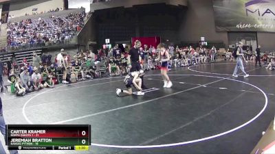 90 lbs Round 1 (4 Team) - Jeremiah Bratton, Kansas Python vs Carter Kramer, North Dakota 1