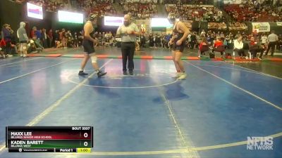 AA - 285 lbs Cons. Semi - Maxx Lee, Billings Senior High School vs Kaden Barett, Billings West