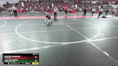 57 lbs Cons. Round 3 - Austin Charlier, Kaukauna vs Boston Smith, Green Bay United