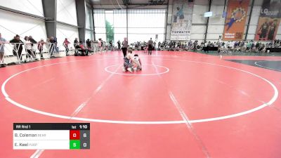 113 lbs Rr Rnd 1 - Brody Coleman, Bearcat Wrestling Club vs Ezekiel Keel, Purple Platoon