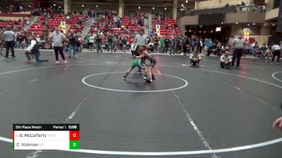 55 lbs 5th Place Match - Brantley McCafferty, Team Haysville Wrestling Club vs Cooper Hickman, Linn County Twisters
