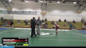 141 lbs 3rd Place Match - Brandon Fairman, Mt San Antonio College vs Benjamin Combs, Bakersfield College