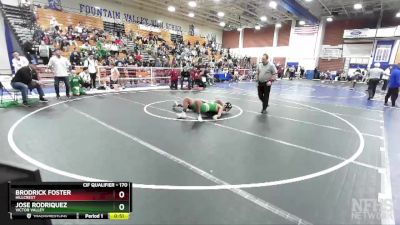 170 lbs Cons. Semi - Jose Rodriquez, Victor Valley vs Brodrick Foster, Hillcrest