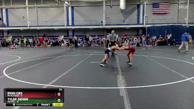 72 lbs Round 1 (8 Team) - Tyler Gieger, M2TCNJ vs Ryan Cies, PA Alliance