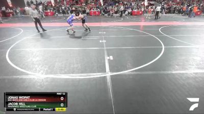 165 lbs Semifinal - Jonas Wopat, BGC (Boys And Girls Club La Crosse) vs Jacob Hill, Waunakee Wrestling Club