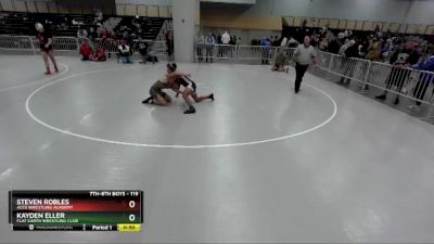 119 lbs Cons. Round 6 - Steven Robles, Aces Wrestling Academy vs Kayden Eller, Flat Earth Wrestling Club