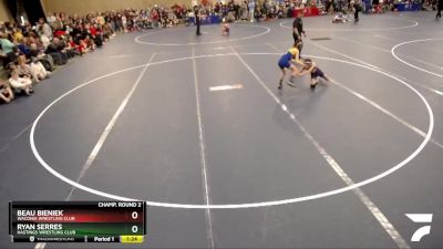 82 lbs Champ. Round 2 - Beau Bieniek, Waconia Wrestling Club vs Ryan Serres, Hastings Wrestling Club