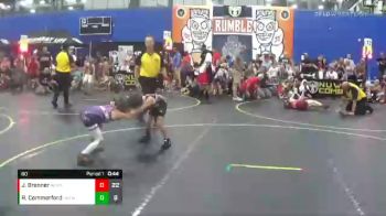 60 lbs Round 4 (6 Team) - Jett Brenner, No Escape Wrestling Academy vs Russell Commerford, Untouchables White