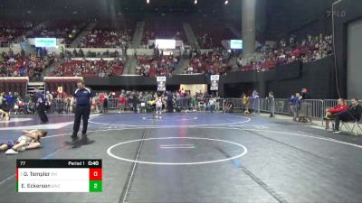 77 lbs Quarterfinal - Golden Templer, Ronan Wrestling vs Elle Eckerson, Butte Wrestling Club