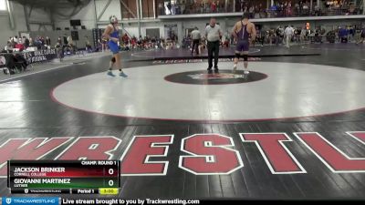 197 lbs Champ. Round 1 - Jackson Brinker, Cornell College vs Giovanni Martinez, Luther