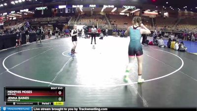 105 lbs Quarterfinal - Memphis Moses, RPA RIOT vs Jenna Baines, Greeneville