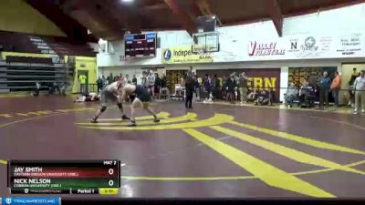 197 lbs Champ. Round 1 - Jay Smith, Eastern Oregon University (Ore.) vs Nick Nelson, Corban University (Ore.)