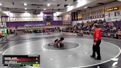 106 lbs Quarterfinal - Daniel Alire, Kings Wrestling Club vs Dio DePaolo, Stampede Wrestling Club