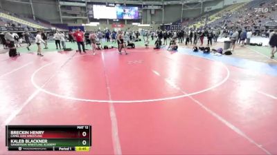 113 lbs Cons. Round 5 - Breckin Henry, Camel Kids Wrestling vs Kaleb Blackner, Sanderson Wrestling Academy